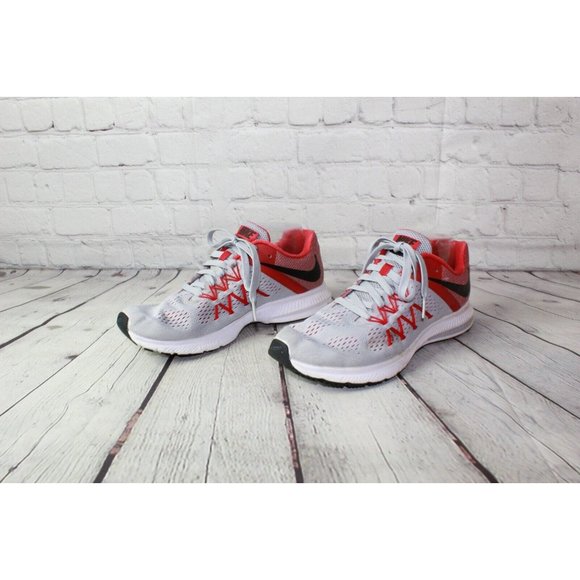 NIKE Air Zoom Winflo 3 Gray Nylon Lace Up Running Shoes Size 9 - Picture 2 of 9